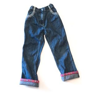 Hanna Andersson Girls Rolled Cuff Jeans Size 6